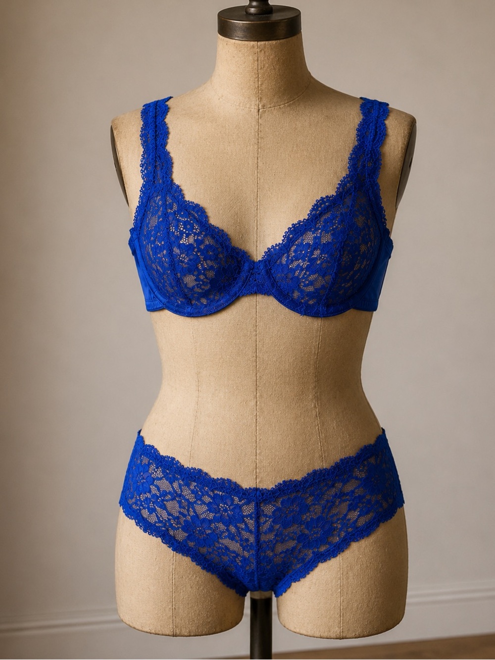 Stella McCartney Cobalt Blue Lace Bra